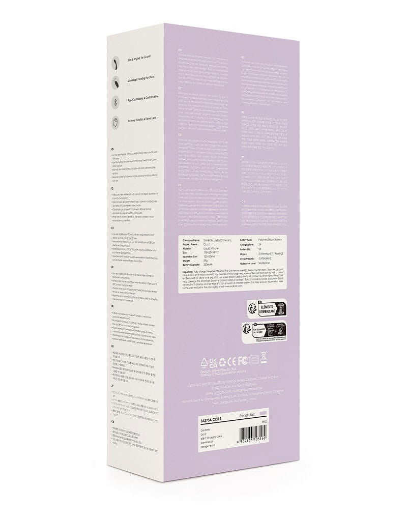 SVAKOM - Cici 2 - Vibrator met App-bediening - Lilac