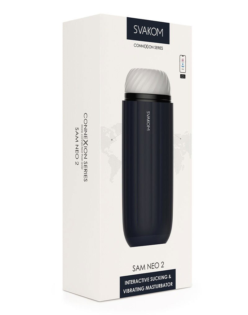 SVAKOM - Sam Neo 2 Connexion Series - Interactive Masturbator- Blauw