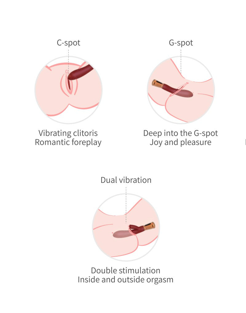 Viotec - Mina - Rabbit Vibrator - Goud & Wijnrood