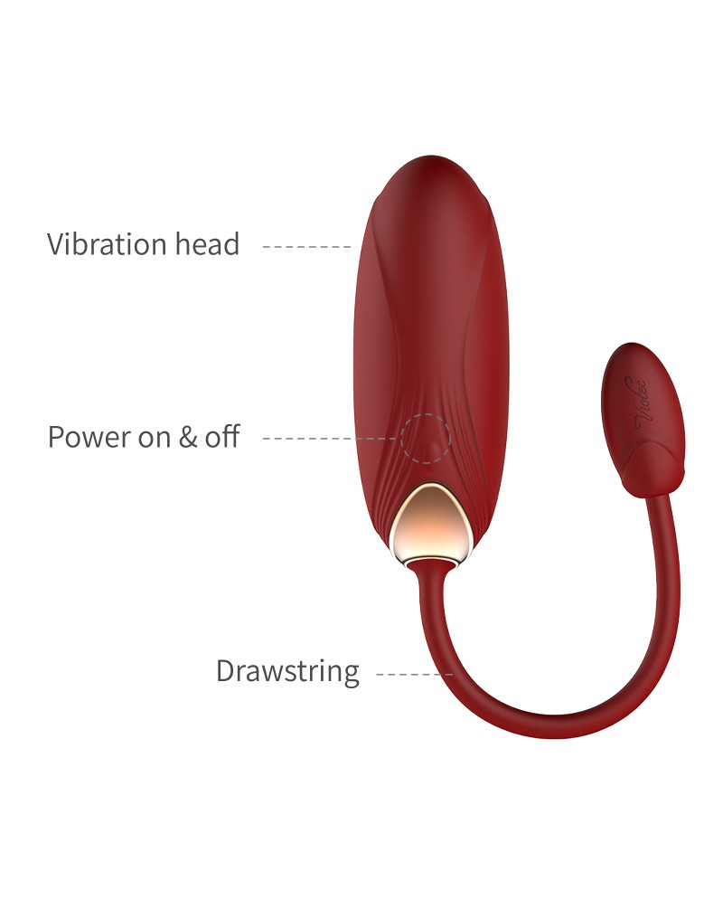 Viotec - Oliver Pro - Draagbare Vibrator met Appbediening - Goud & Wijnrood
