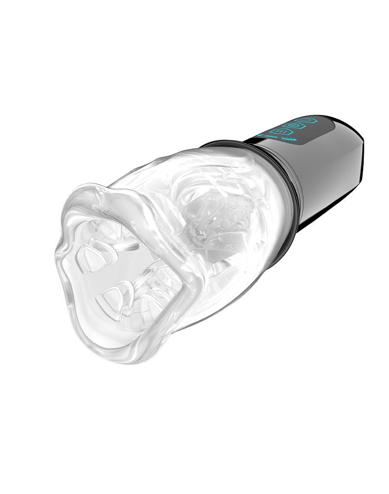 Rimba Toys – Orgastobator 05 – Mannelijke Masturbator – Zwart & Transparant