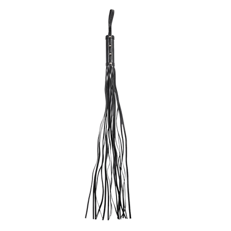 Rimba Bondage Play - Zweep met 19 Strengen (80 cm) - Zwart