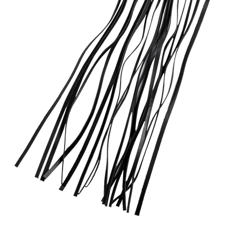 Rimba Bondage Play - Zweep met 19 Strengen (80 cm) - Zwart