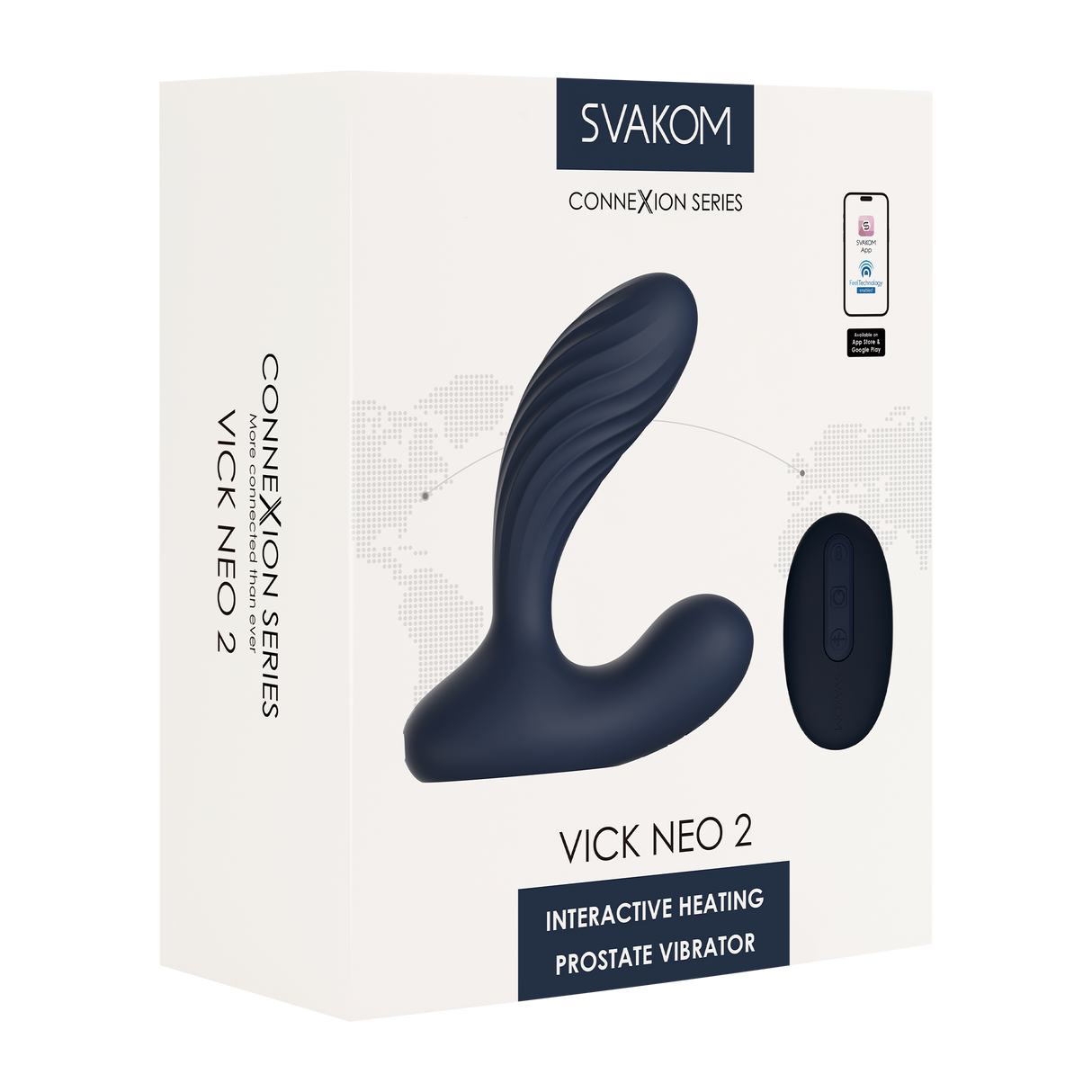 SVAKOM - Vick Neo 2 - Prostaat Vibrator, App Besturing - Marine Blauw