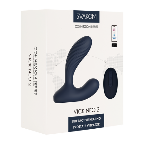 SVAKOM - Vick Neo 2 - Prostaat Vibrator, App Besturing - Marine Blauw