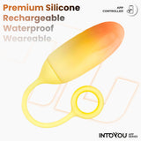 IY - Vibrerend Ei met App. - Geel/Oranje