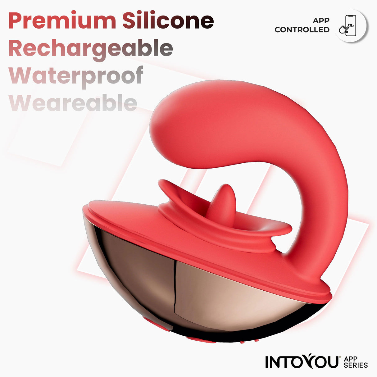 IY - Rondy - Clirotal Vibrator & Lik Tong met App - Rood