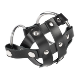 Rimba Bondage Play - Leren Balzakkooi met spijkers - Zwart