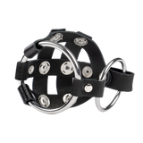 Rimba Bondage Play - Leren Balzakkooi met spijkers - Zwart