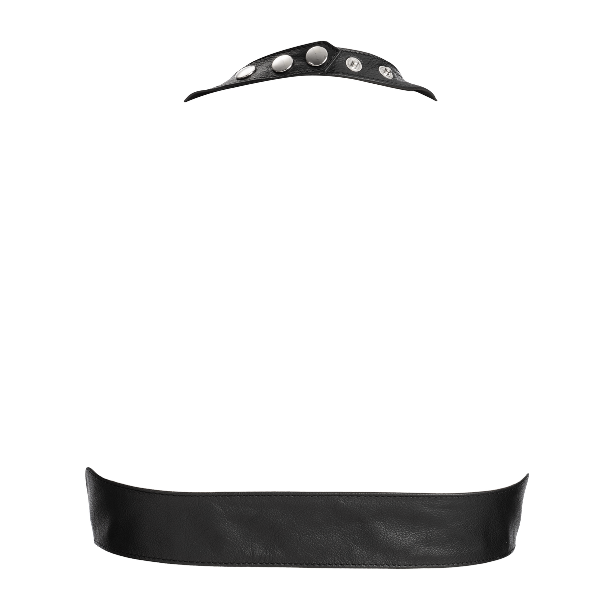 Rimba Bondage Play - Lederen Bustier met Vetersluiting - Zwart