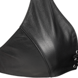 Rimba Bondage Play - Lederen Bustier met Vetersluiting - Zwart