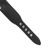 Rimba Bondage Play - Halsband met kettingen - Zwart & Zilver