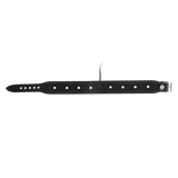 Rimba Bondage Play - Lederen Bipolaire Schokhalsband - Zwart