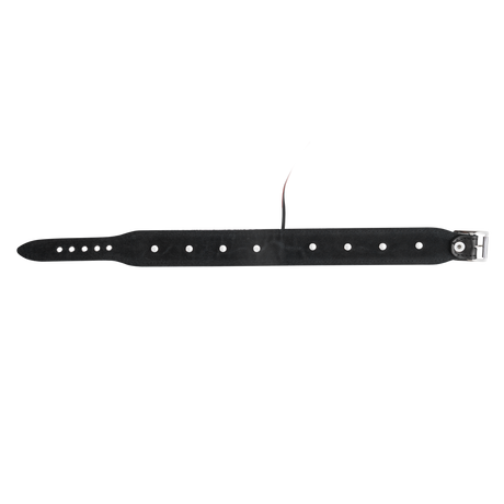 Rimba Bondage Play - Lederen Bipolaire Schokhalsband - Zwart