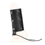 Rimba Bondage Play - Lederen Peniskoker met spijkers - Zwart