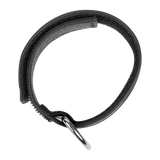 Rimba Bondage Play - Lederen Cockstrap met Klittenband - Zwart