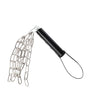 Rimba Bondage Play - Lederen Zweep met Metalen Ketting - Zwart & Zilver