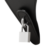 Rimba Bondage Play - Afsluitbare lederen string - Zwart