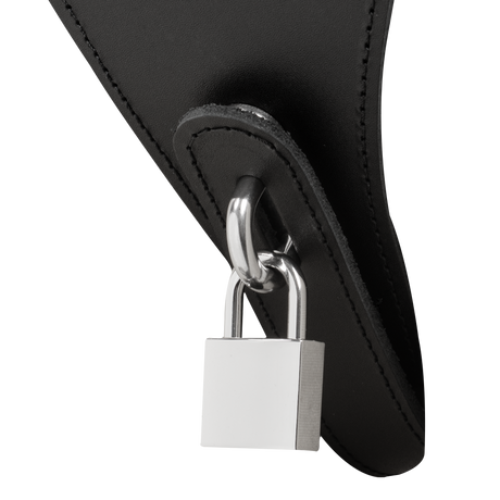 Rimba Bondage Play - Afsluitbare lederen string - Zwart