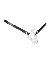 Rimba Bondage Play - Lederen Heupband Voor Peniskooien - Zwart