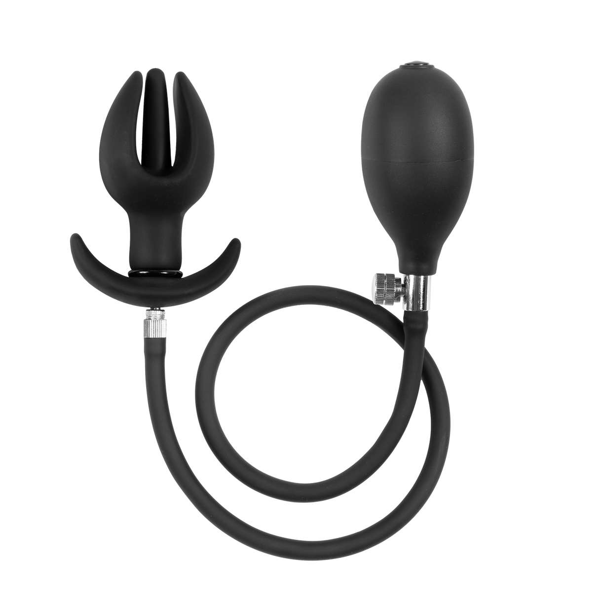 Rimba Bondage Play - Lederen Kuisheidsslip voor Mannen met Opblaasbare Anale Plug - Zwart