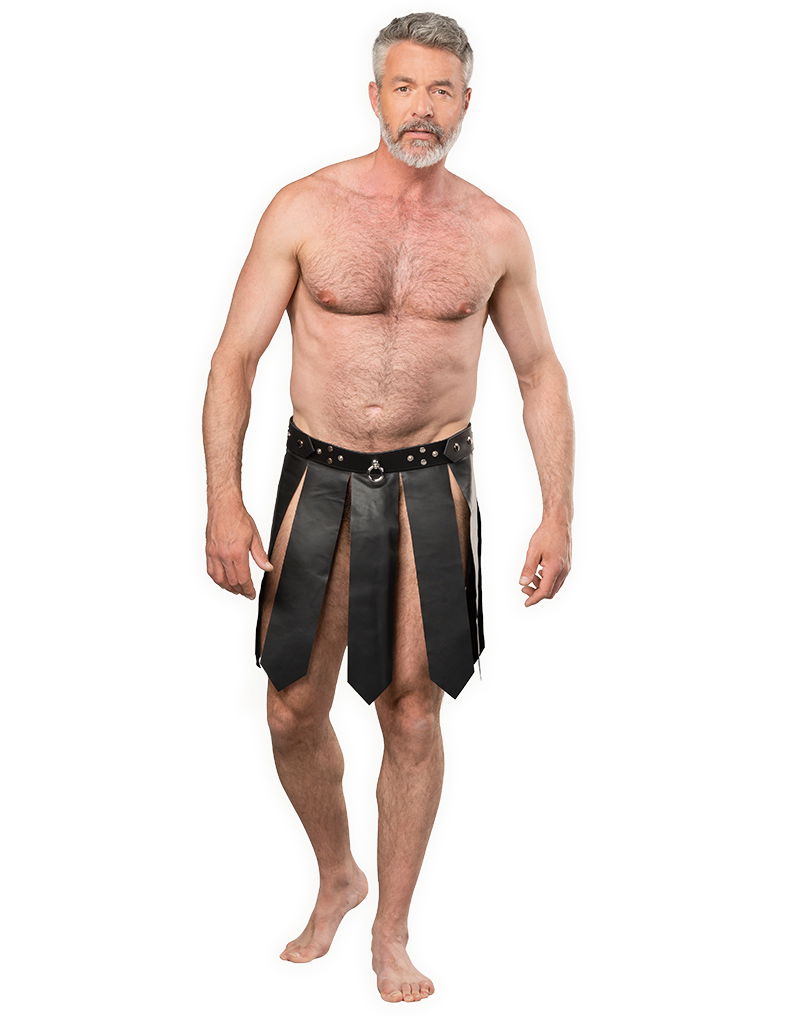 Rimba Bondage Play - Lederen Herenrok - Zwart