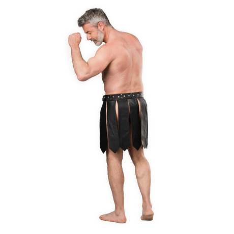 Rimba Bondage Play - Lederen Herenrok - Zwart