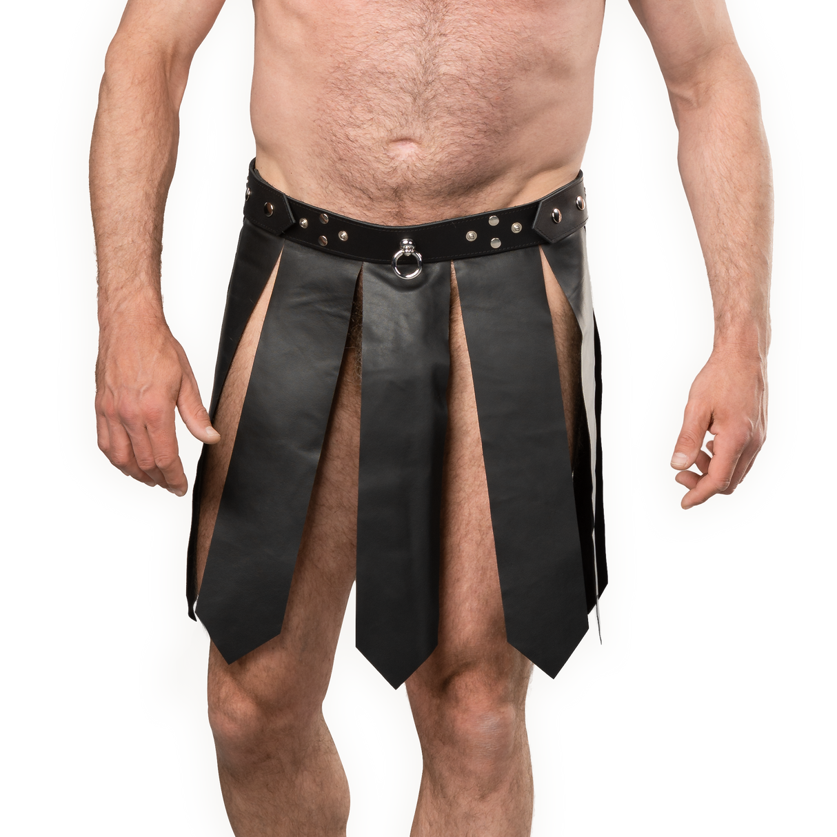 Rimba Bondage Play - Lederen Herenrok - Zwart