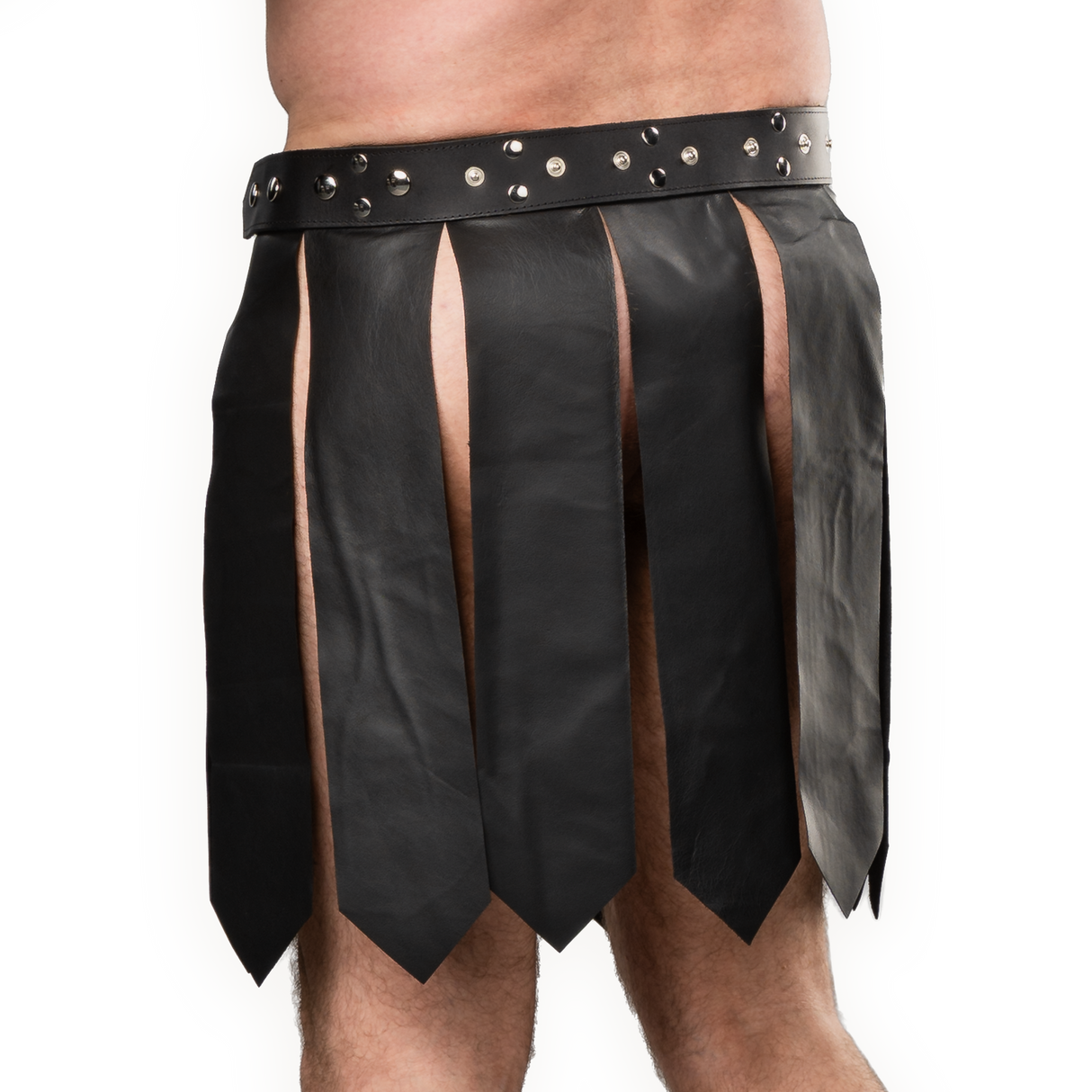 Rimba Bondage Play - Lederen Herenrok - Zwart