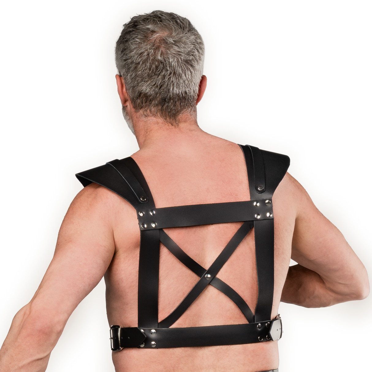 Rimba Bondage Play - Lederen Borstharnas - Zwart