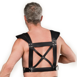 Rimba Bondage Play - Lederen Borstharnas - Zwart