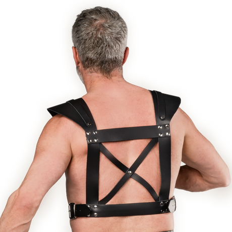 Rimba Bondage Play - Lederen Borstharnas - Zwart