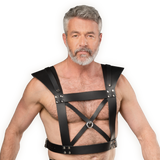 Rimba Bondage Play - Lederen Borstharnas - Zwart