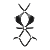 Rimba Bondage Play - Lederen Bodyharnas - Zwart