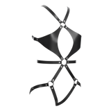 Rimba Bondage Play - Lederen Bodyharnas - Zwart