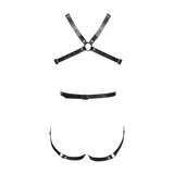 Rimba Bondage Play - Lederen Bodyharnas - Zwart