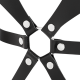 Rimba Bondage Play - Lederen Bodyharnas - Zwart