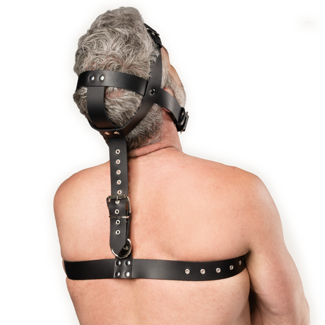 Rimba Bondage Play - Lederen Fixatieharnas - Zwart