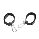 Rimba Bondage Play - Lederen Boeien met Klittenband - Zwart