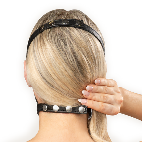 Rimba Bondage Play - Lederen Muilkorf - Zwart