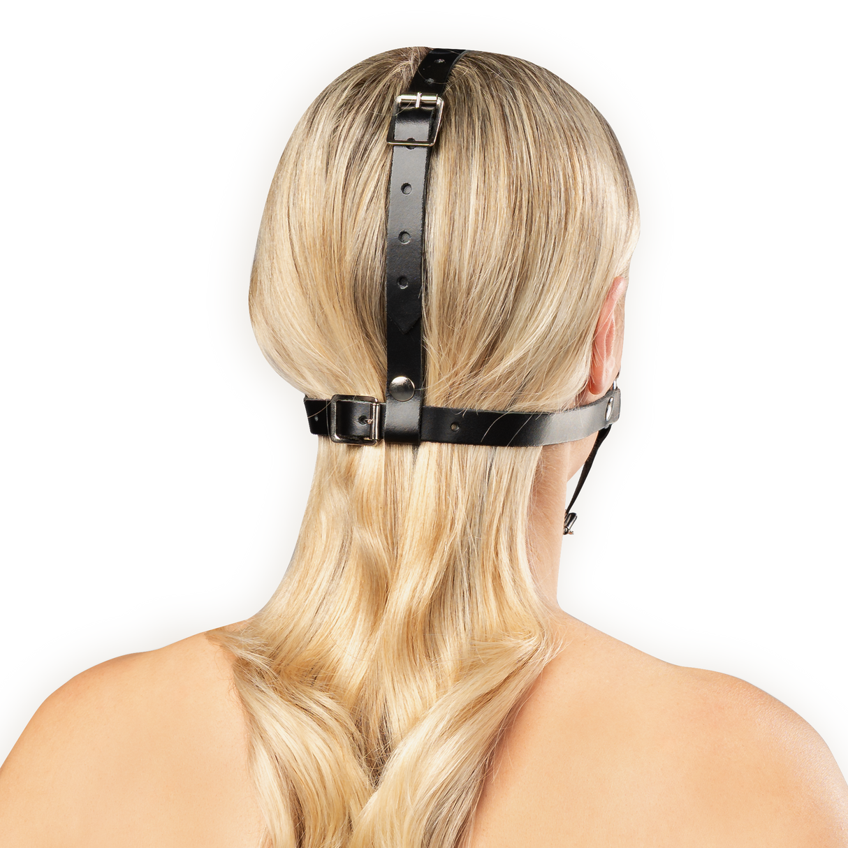 Rimba Bondage Play - Lederen Hoofdharnas - Zwart
