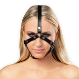 Rimba Bondage Play - Lederen Hoofdharnas - Zwart