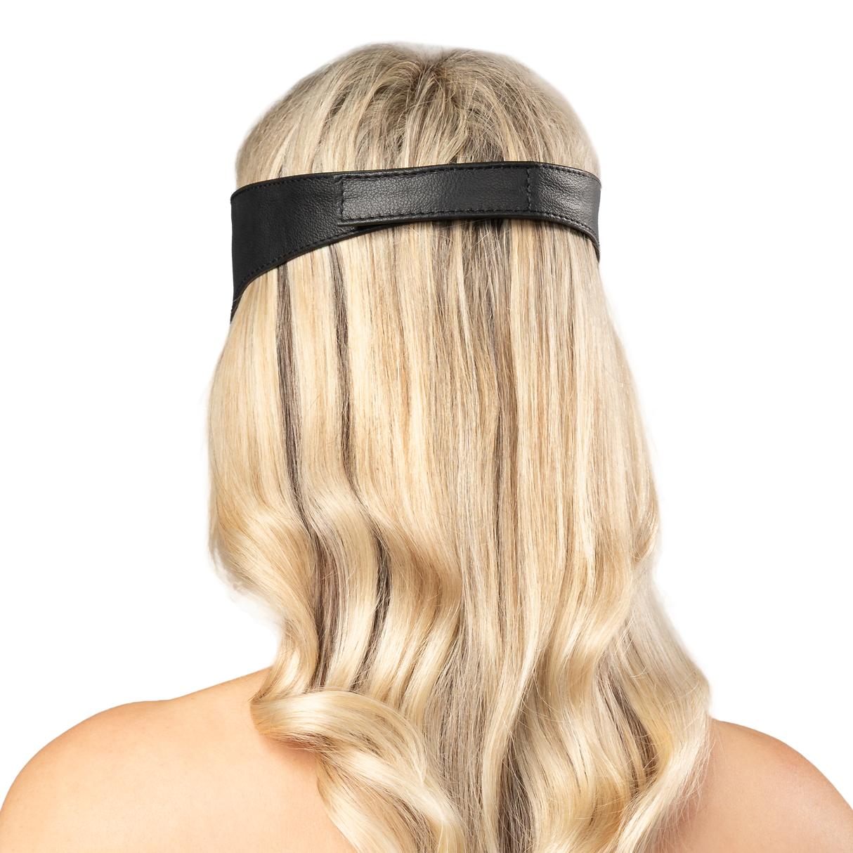 Rimba Bondage Play - Lederen Blinddoek - Zwart