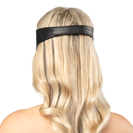 Rimba Bondage Play - Lederen Blinddoek - Zwart