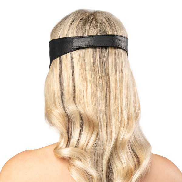 Rimba Bondage Play - Lederen Blinddoek - Zwart