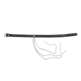 Rimba Bondage Play - Lederen Halsband met Metalen Kettingen - Zwart & Zilver