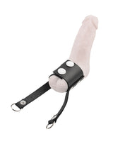 Rimba Bondage Play - Lederen ballstretcher - Zwart