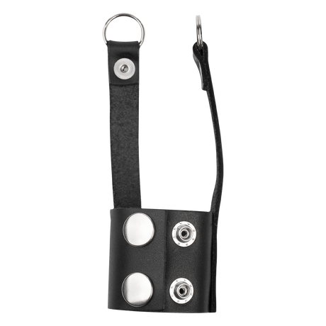 Rimba Bondage Play - Lederen ballstretcher - Zwart