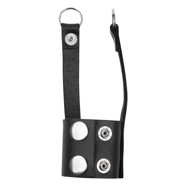 Rimba Bondage Play - Lederen ballstretcher - Zwart