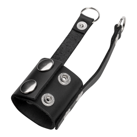 Rimba Bondage Play - Lederen ballstretcher - Zwart